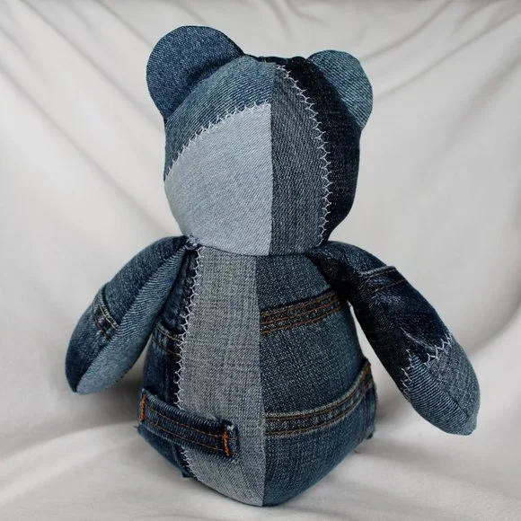 Handmade Denim patchwork JR bear - Picture 3 of 4